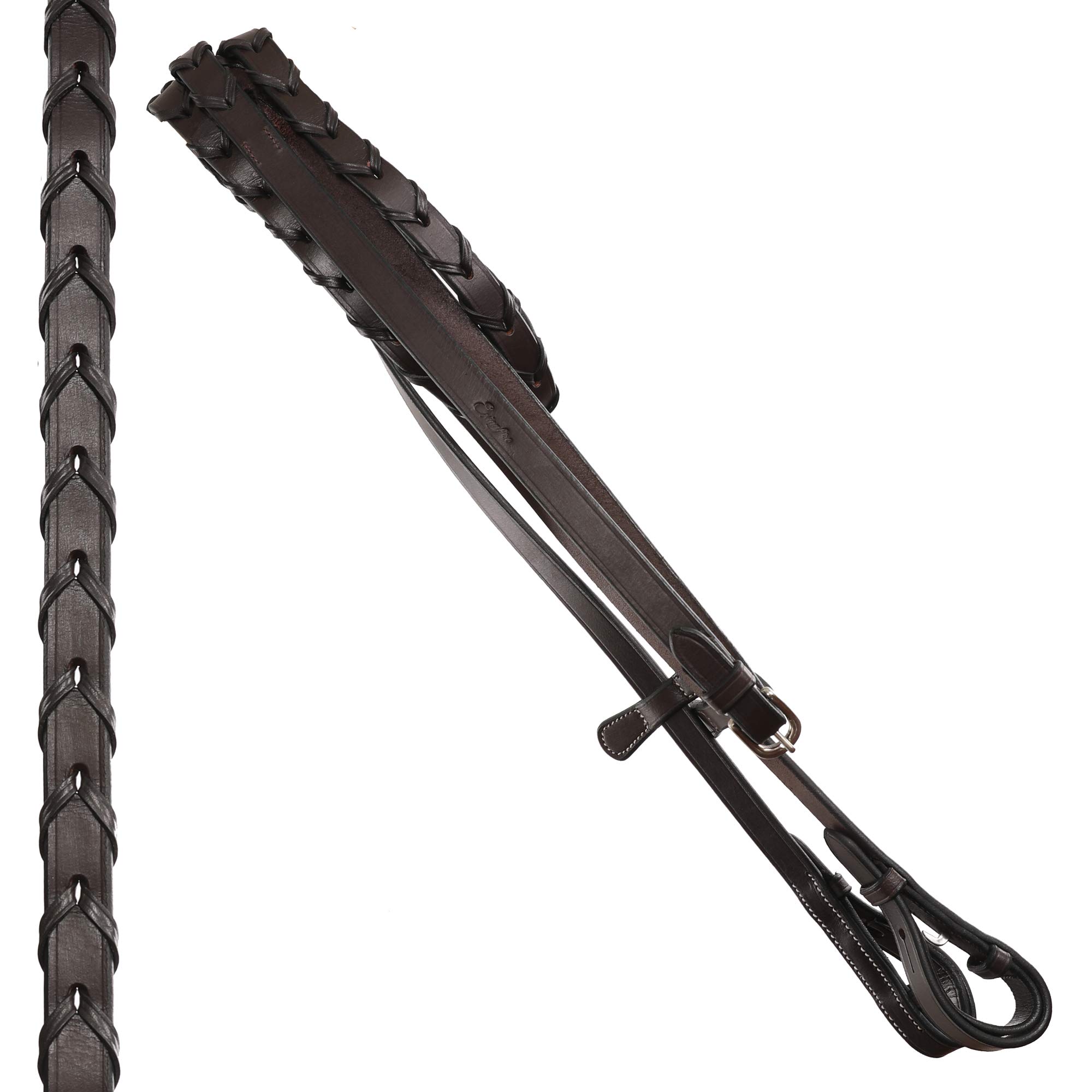 Figura elevada de lujo tradicional asequible 8 brida con riendas de cordones | Brida para caballo | Tack de caballo inglés