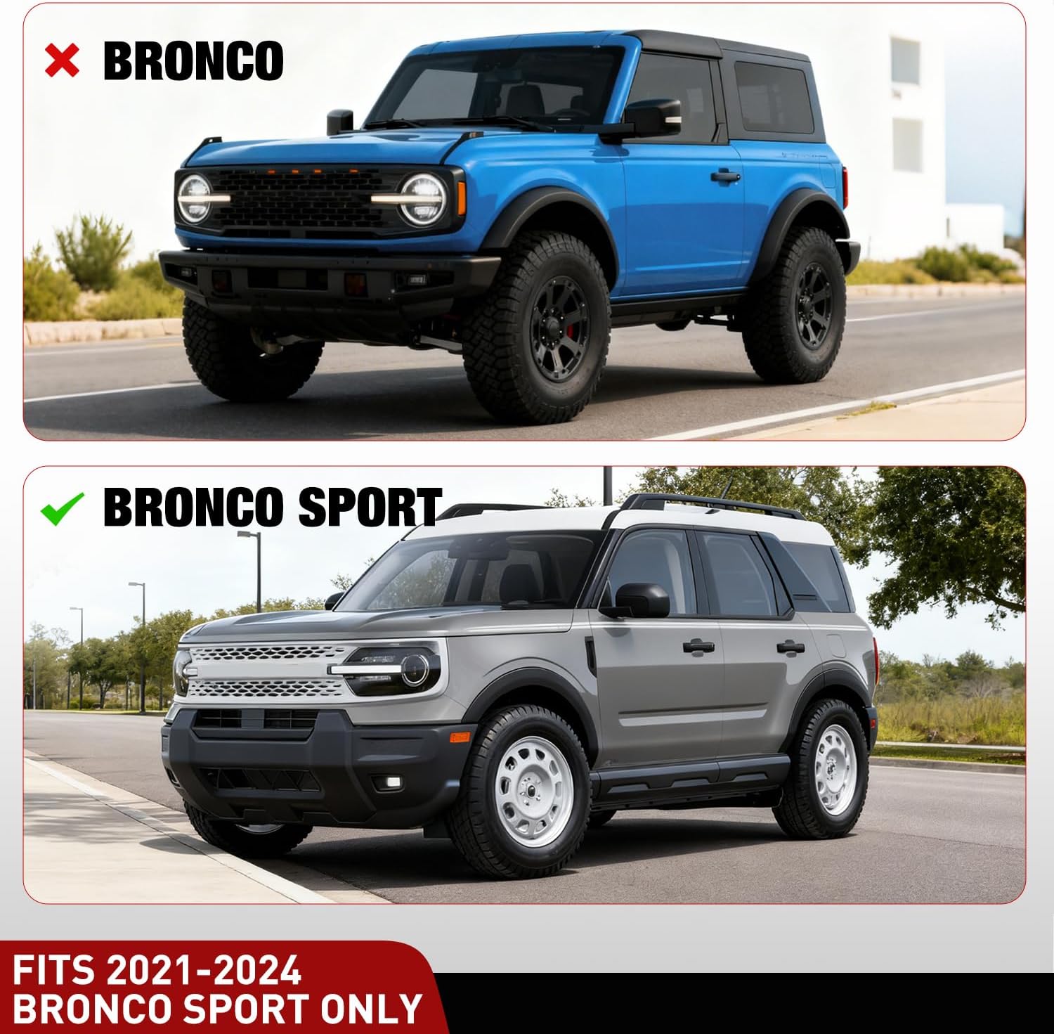 Nilight 4 Pin Trailer Wiring Harness 56462 Vehicle Side Custom for 2021 2022 2023 2024 Ford Bronco Sport Simple Fit Tow Hitch Accessories