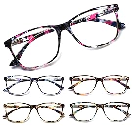 SIGVAN Ladies Reading Glasses Blue Light Blocking Spring Hinge Fashion Pattern Print Eyeglasses for Women (multicolour, 0.50)