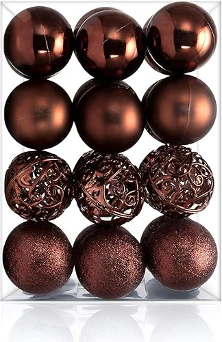 AMS Bolas de Navidad de 2.36 pulgadas 2.362 in, 24 unidades, adornos inastillables, decoraciones de temporada para decoración de árboles,