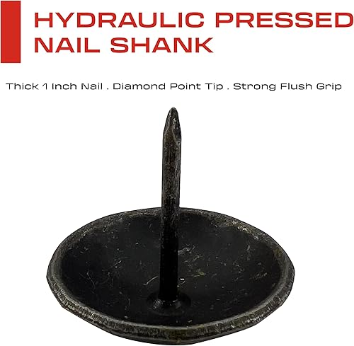 Miniatura 4 de Paquete de 50 clavos de hierro, clavos decorativos de 1 pulgada, tachuelas de tapicería, acento antiguo, clavos, para mejoras del hogar de madera,