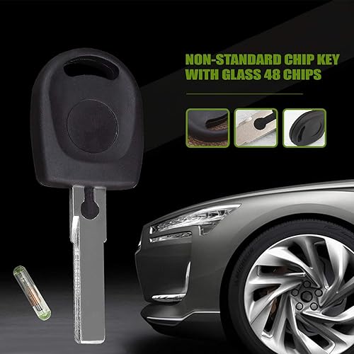 Miniatura 2 de SING F LTD Carcasa para llave de coche con inmovilizador ID48, chip transpondedor sin cortar, kit en blanco, repuesto de llave remota del vehículo