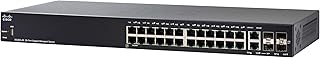 Cisco Systems SG350-28 Managed Switch | 28 Gigabit Ethernet (GbE) Ports | 24 Gigabit Ethernet RJ45 Ports | 2 SFP Slots | 2 Gigabit Ethernet Combo | Limited Lifetime Protection (SG350-28-K9-NA)