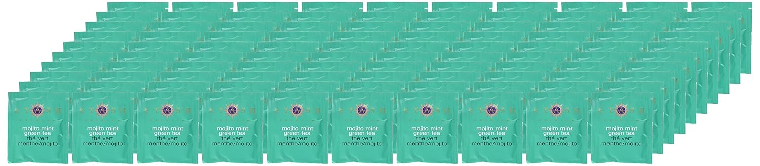 Stash Tea Mojito Mint Green Tea & Matcha Blend 100 Count Tea Bags in Foil (Packaging May Vary) Individual Green Tea Bags for Use in Teapots Mugs or Cups, Brew Hot Tea or Iced Tea