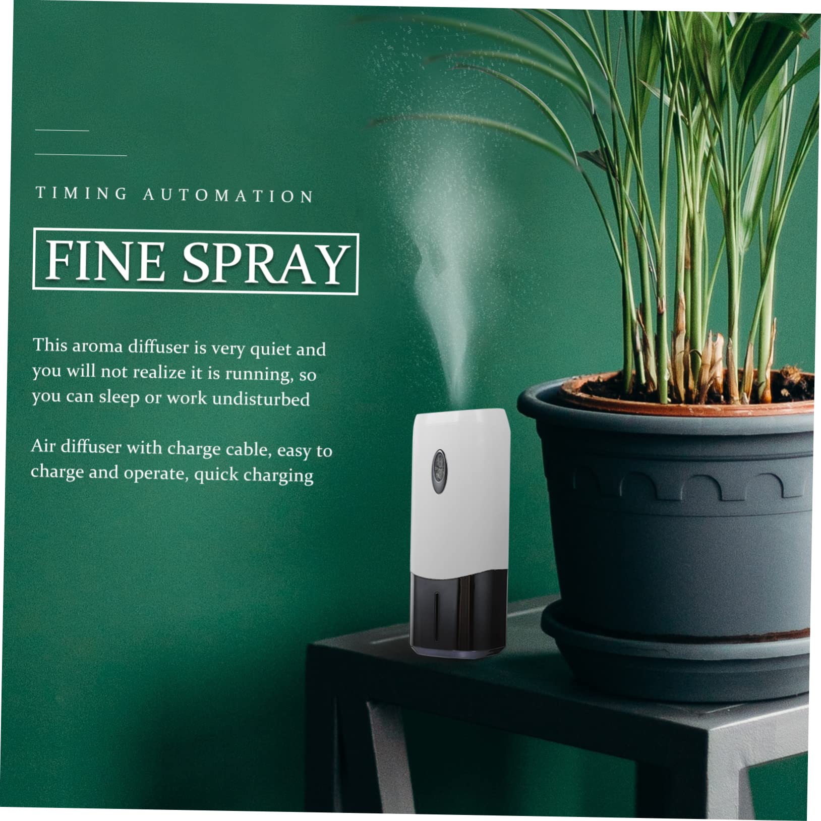 2 Set Spray Per Erogatore Di Diffusore Automatico Per Ufficio Domestico Profumo Muto Stanza Del Desktop Macchina Per L'Aria Domestica A Tempo Nebbia Purificante