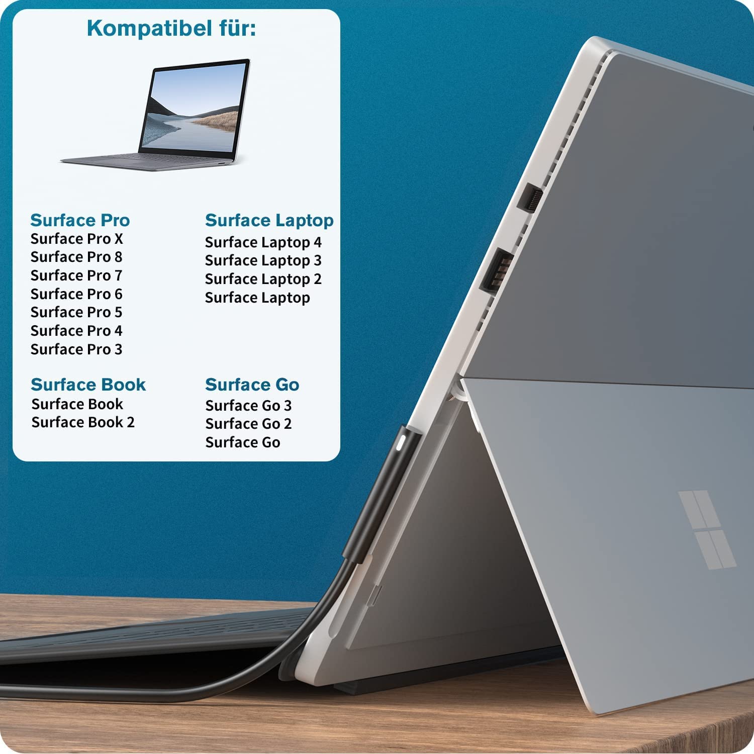 65 W Ladegerät Surface Pro für Microsoft Surface Charger 65 W 44 W 39 W 36 W