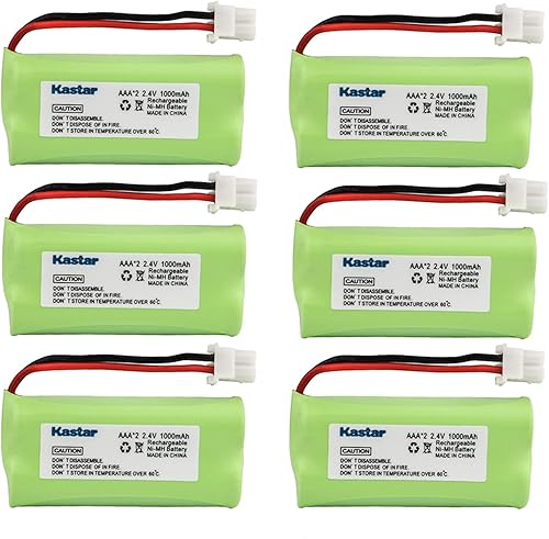 Kastar 6-Pack aaax2 2,4 V 1000 mAh 5264 Ni-MH batería recargable para bt-166342 bt-266342 bt-283342 at & T el51100 el51200 el51250 el52200 el52210