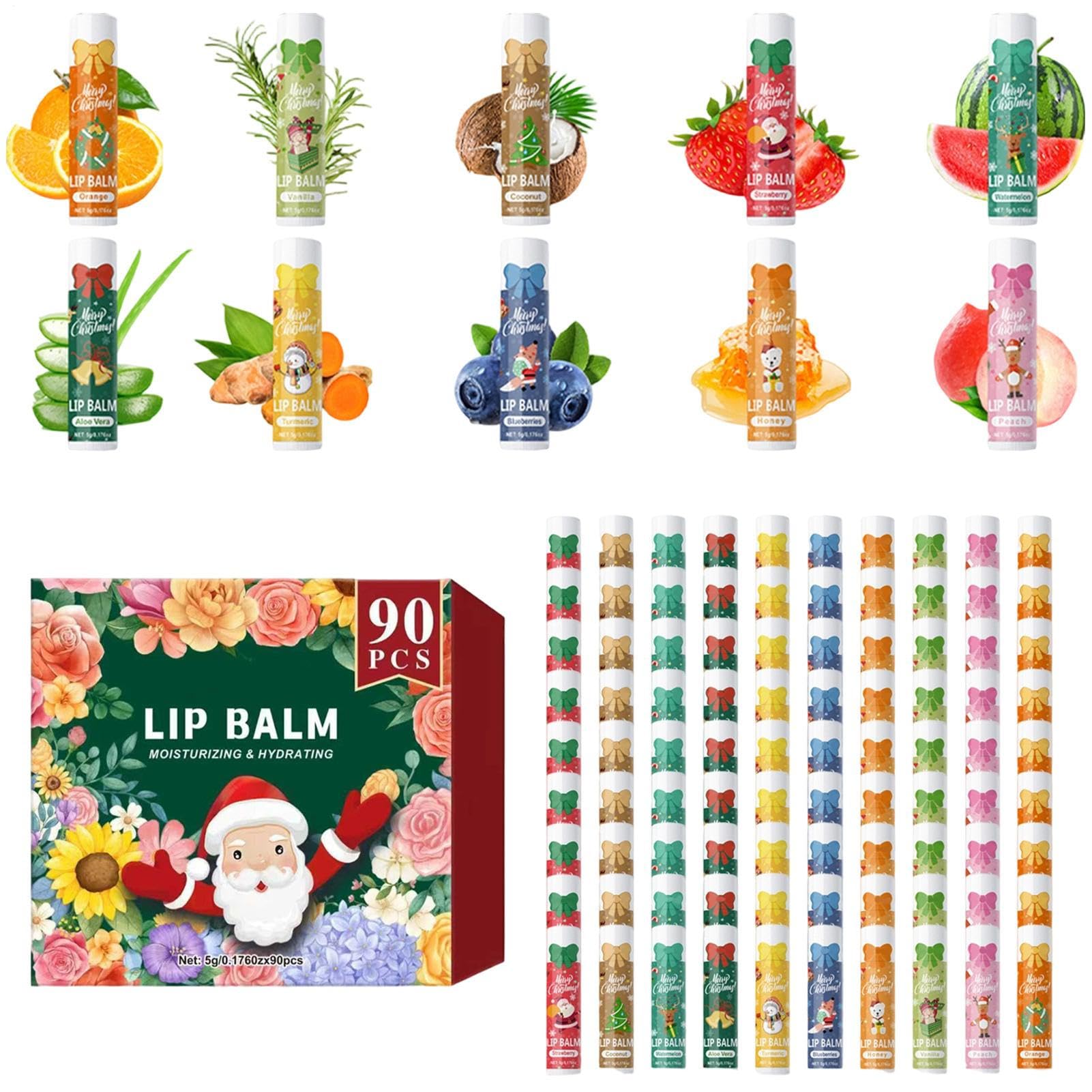 Balsamo Labbra Idratante 90 Pezzi Di Stick Idratante | Bastoncini Balsamo Per Labbra Per Donne, Uomini, Viaggio, All Aperto, Posto Di Lavoro, Festa, Serata Romantica, Raduno