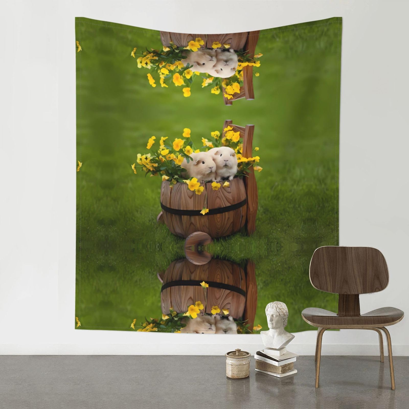WHJSHOP guinea pigs Prints Original Wall Tapestry 60x51in – Boho Throw Blanket for Dorm Decor, Beach Picnic, & Bedroom Layering
