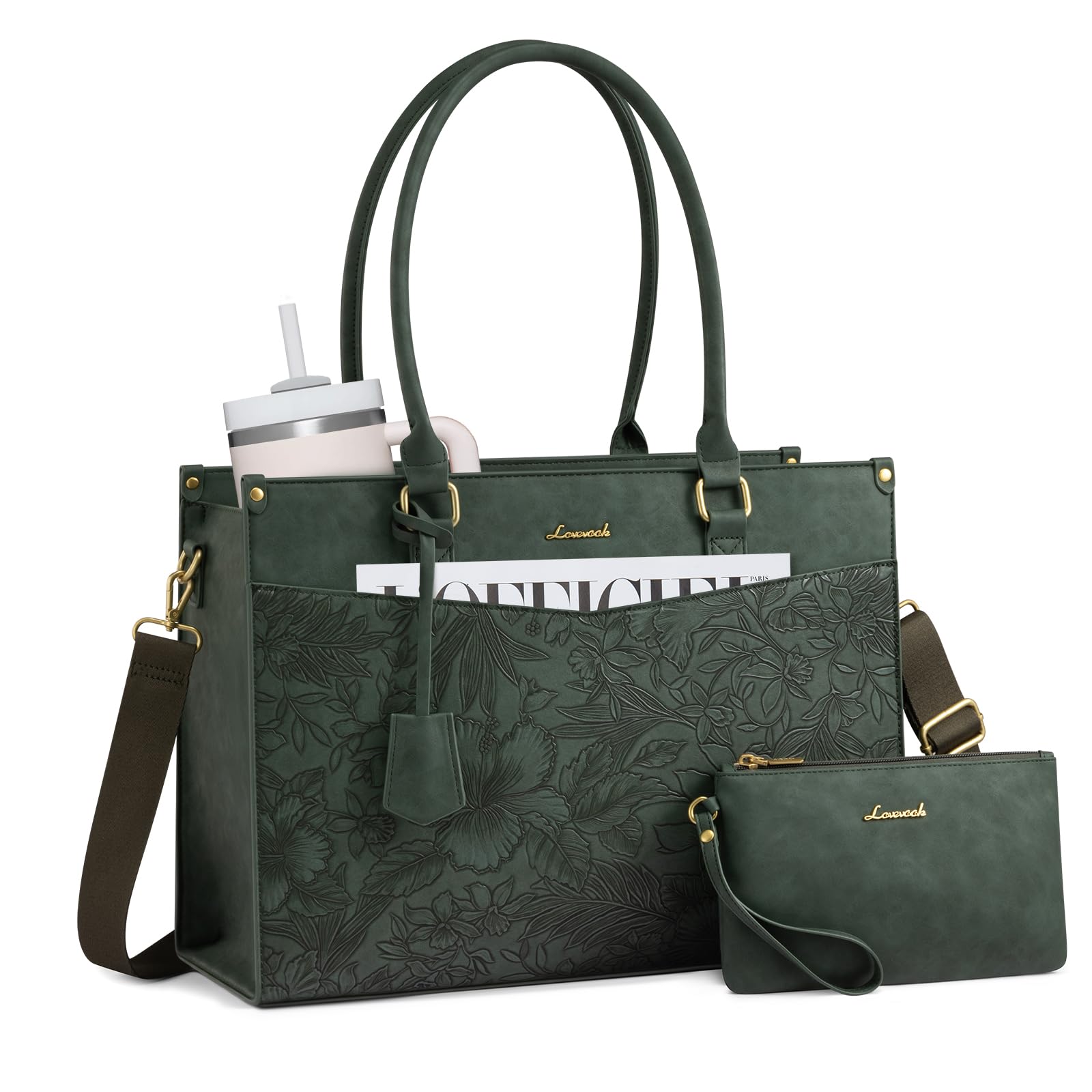 LOVEVOOK Laptop Bag for Women 2-in-1