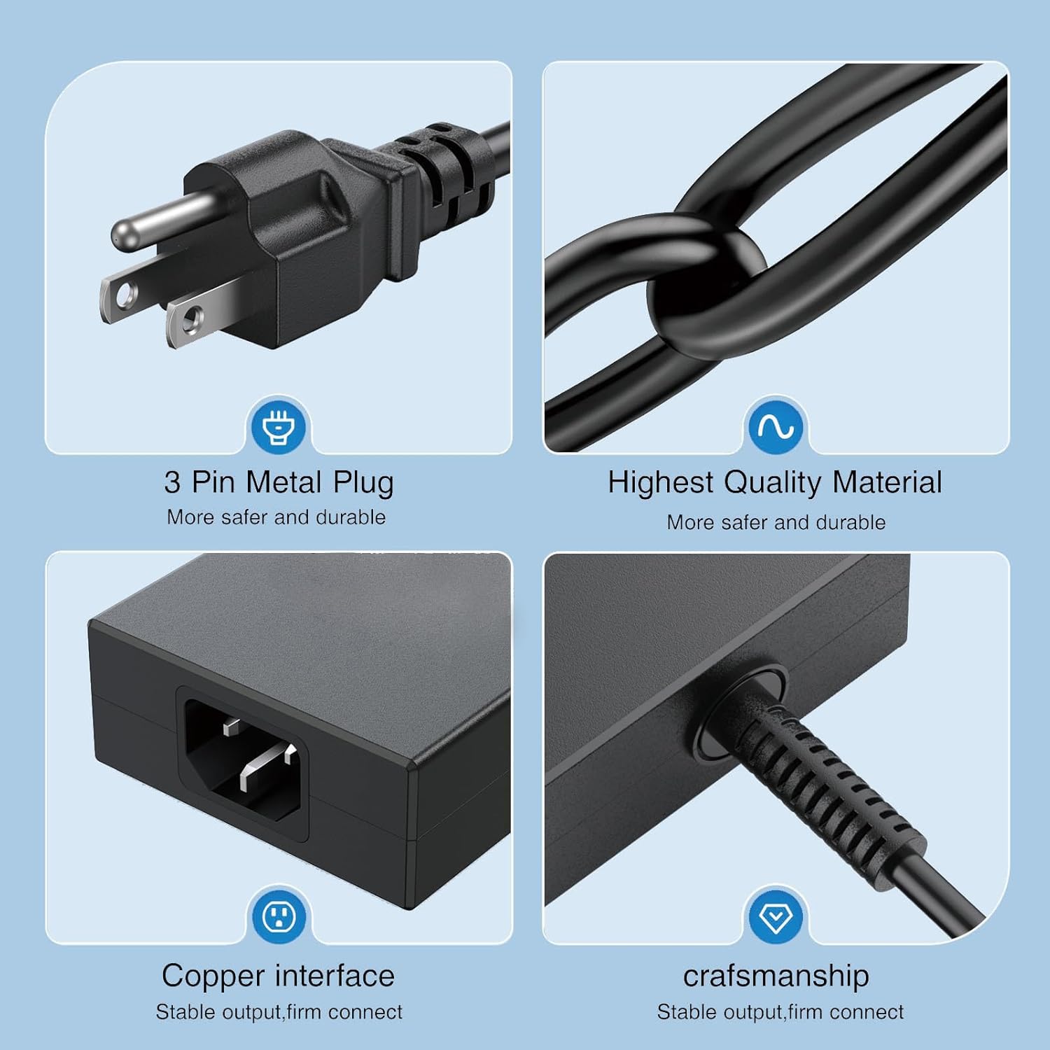 280W Laptop Charger Compatible with MSI Creator Z17 Z16 Raider GE66 GE78 GE76 GE68,14A/20V AC Adapter Compatible with Vetor 16 17 Stealth 18 MSI GP76 WE76 GP66,A18-280P1A Laptop Power Supply