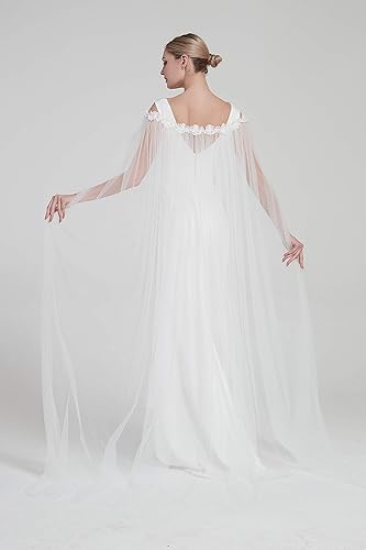 Miniatura 4 de Hombro Cabo Velo de Tul Velo de Novia Capa Apliques Iglesia Velo de Novia S115