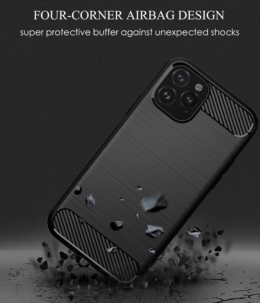 Dahkoiz iPhone 11 Pro Max Case with Tempered Glass Screen Protector, Shock Absorption iPhone 11 Pro Max Phone Case Slim TPU Bumper Cover Flexible Protective Case for Apple iPhone 11Pro Max 6.5,Black