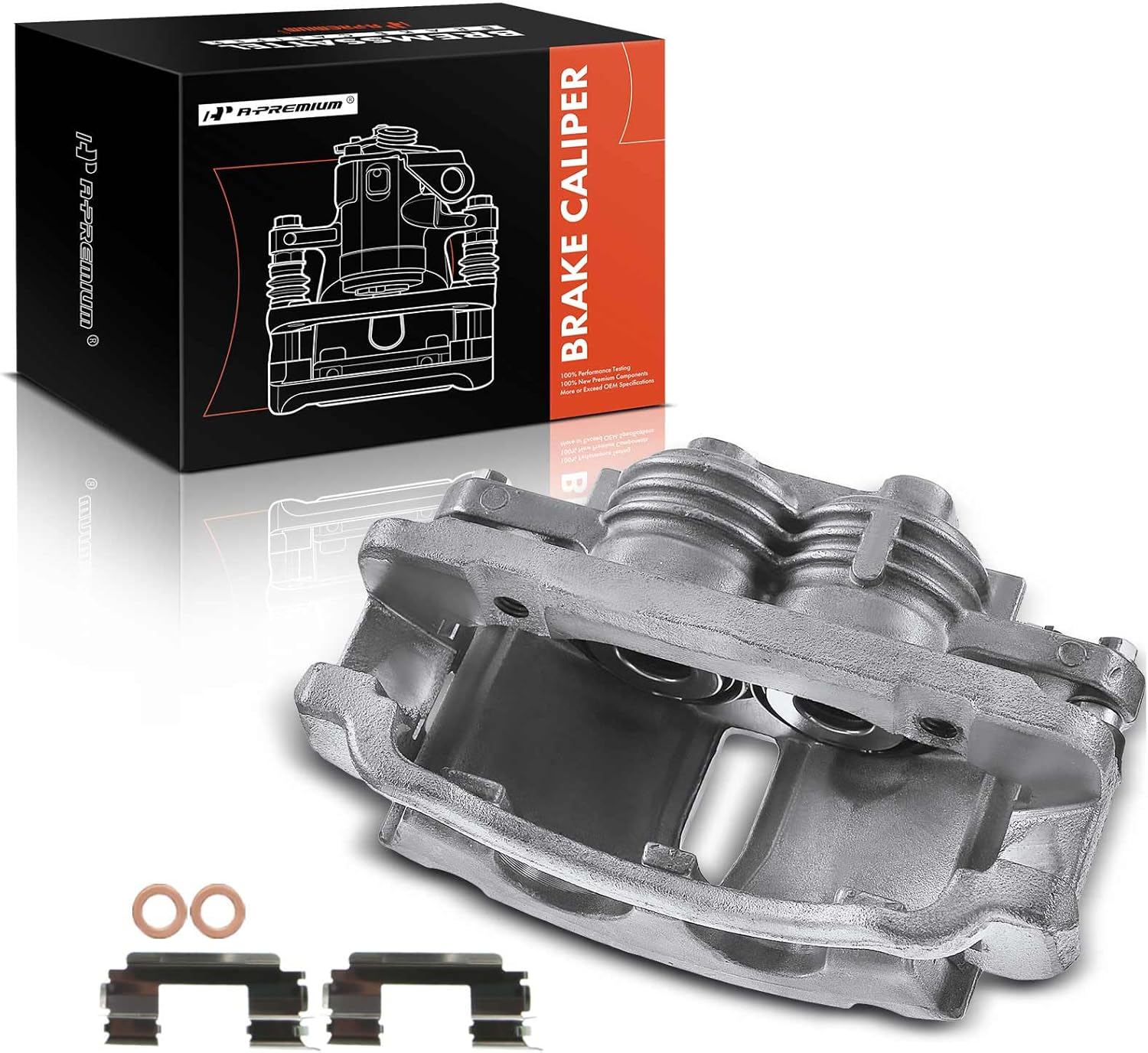 A-Premium Disc Brake Caliper Assembly with Bracket Compatible with Select Ford Models - For Mustang, 1999 2000 2001 2002, 3.8L 4.6L - Front Left Driver Side