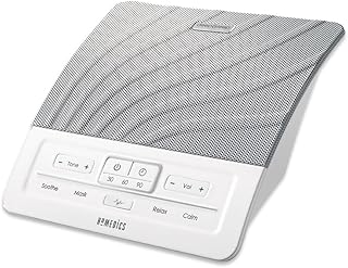 HoMedics Deep Sleep I Therapy Machine | White Noise Device, Timer, Dual Speakers, Adjustable Tone & Volume | 4 Soothing Sounds, Masks Distractions, Sleep Therapy, Adapter or Battery Operated