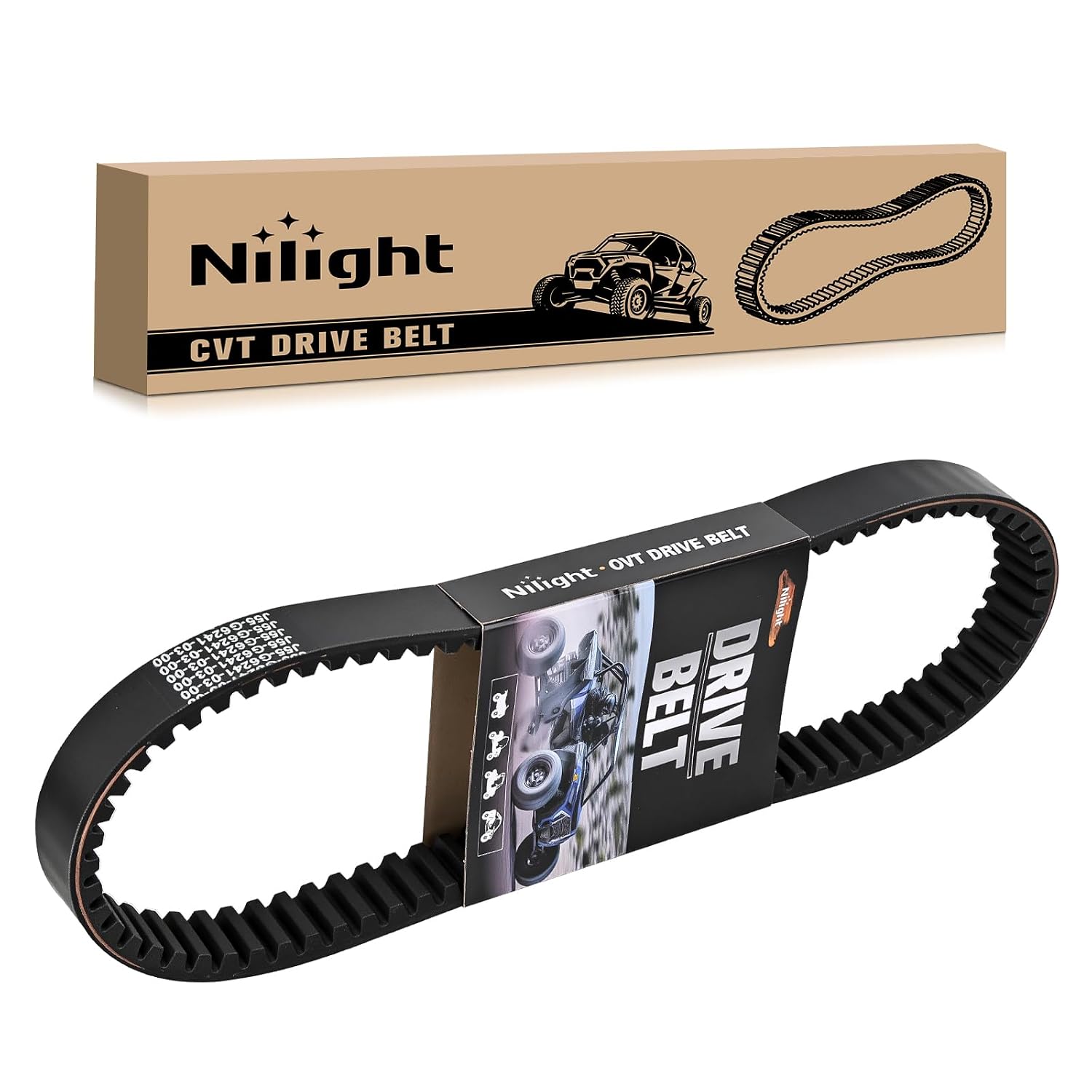 Nilight Golf Cart Drive Belt J55-G6241-03-00 Fit for Yamaha G2 G5 G8 G9 G11- G28 ProHauler 700 Heavy Duty Clutch Drive Belts Replaces OE Part # J55-G6241-00-00 J55-G6241-01-00 J55-G6241-02-00, 1 Pack