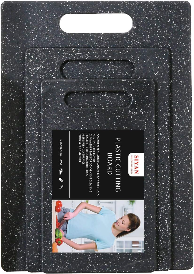 Cutting Board Set for Kitchen, 3 Piece, Dishwasher Safe