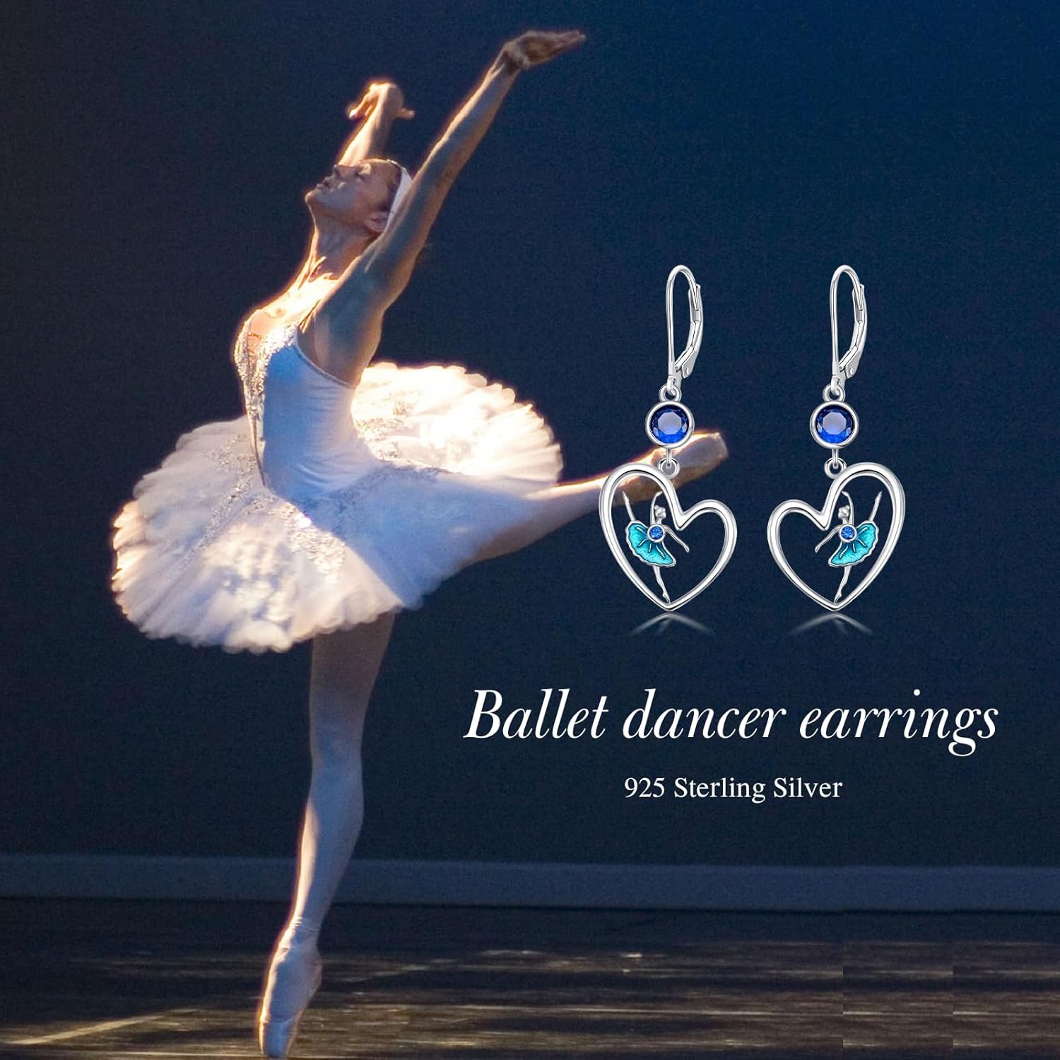 Sports Dangle Earrings for Women 925 Sterling Silver Ballerina/Soccer/Golf/Softball Earrings Jewelry Gifts - Image 6