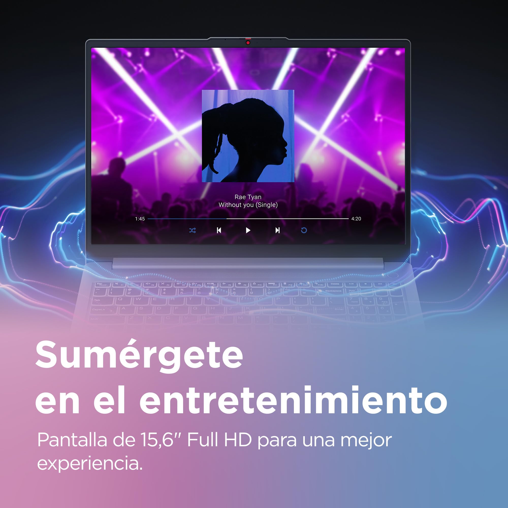 Lenovo IdeaPad Slim 3 Gen 8 – Ordenador Portátil 15.6'' FHD (Intel Core i3-N305, Intel UHD Graphics, 8 GB RAM, 256 GB SSD, Wi-Fi 6, Win 11 Home, Office Trial) Teclado QWERTY Español - Azul Abismo