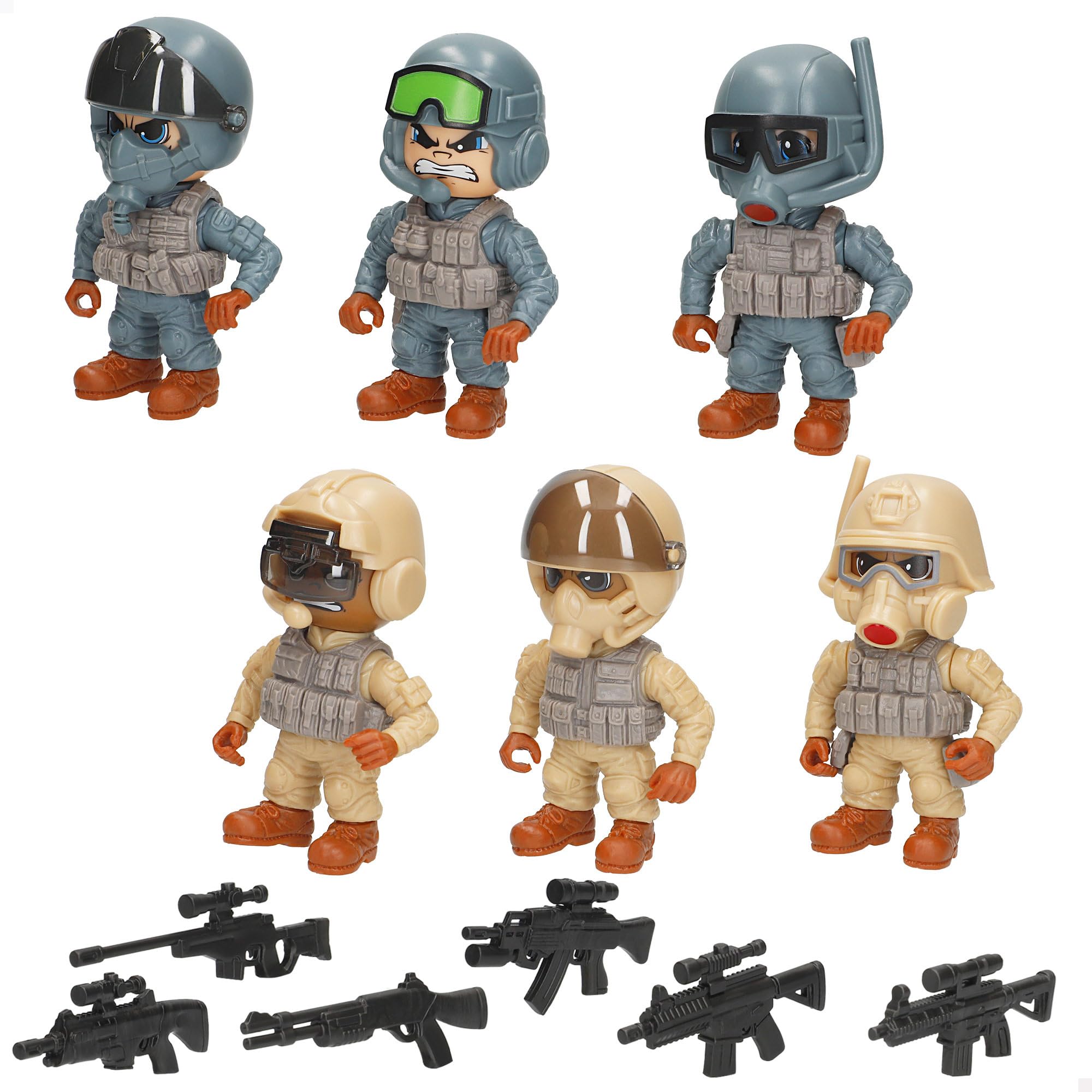 Skylety 18 Action Figure Soldati Forze Speciali - Set Di Uomini Dell'Esercito In Plastica Con Armi, Alti 10 Cm, Giocattoli Militari Per Bambini E Collezionisti - 3