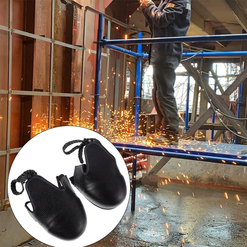 iplusmile 2pairs Non- Safety Overshoes with Steel Caps Insulated Shoe Covers for Warmth and Comfort Production Areas Wear-resistant Protectors for Workplace Use