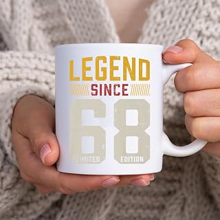 54 Years Old Vintage 1968 54th Birthday Decoration Men Women BlackMug, Tea Mug, Tea Cup, Coffee Cup