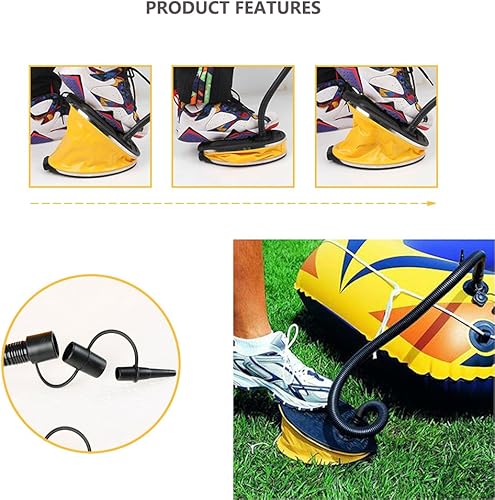 Miniatura 5 de Bomba de aire portátil de pie  inflador de bombeo de aire de 3 litros para dispositivos inflables al aire libre - piscina, globo, anillo de