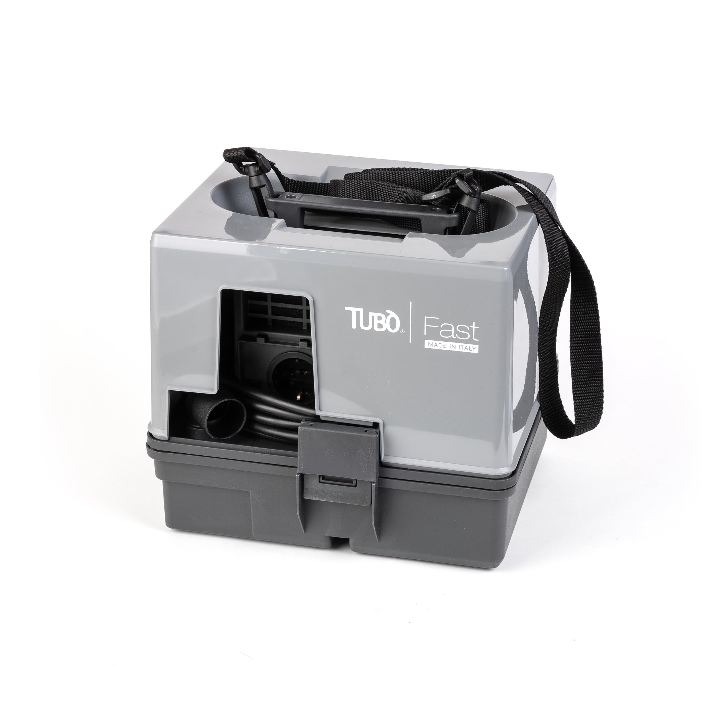 Aspirapolvere e soffiatore professionale portatile con presa elettroutensili leggero e compatto modello TUBÒ FAST, Made in Italy.