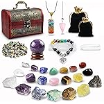 Crystals and Healing Stones Set, Chakra Crystal Kit, 28 Pcs Real Crystals for Beginners Rocks Gem Stones Energy Meditation Natural Reiki Spiritual Balancing Mindful Souls, Crystals Set Gifts for Women