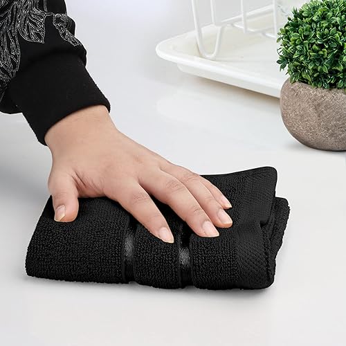 Miniatura 7 de Utopia Towels - Juego de 12 paños de viscosa de lujo (12 x 12 pulgadas), 100% algodón hilado en anillo, altamente absorbentes y suaves al tacto,