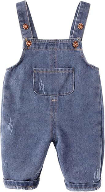 Baby Boy Girl Jean Overalls Toddler Denim Bib Pants Jumpsuit Soft Cute Workwear
