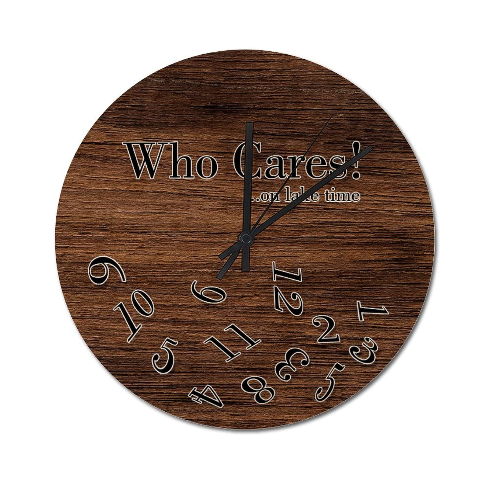 Horloge ronde rustique décorative rétro 38 cm silencieuse et sans tic-tac pour salon et cuisine