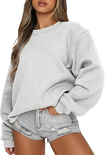 EFAN Sudaderas de manga larga para mujer, cuello redondo, sudadera casual para otoño 2024