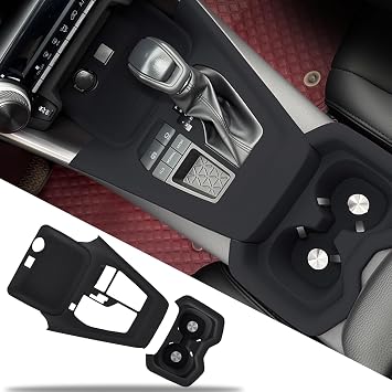Cup Holder Insert & Gear Shift Silicone Pad for 2019-2021 Toyota RAV4 Accessories, Odorless Premium Silicone, Anti-Slip/Scratch/Stain Resistant, Noise Reduction