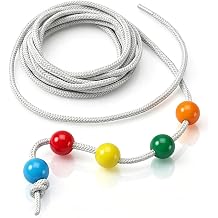 10 Foot with 5 Beads Vision Convergence Training Insufficiency Train Kit Tool Myopia Amblyopia Glossy Ball for Athletic Performance Eye Exercises
