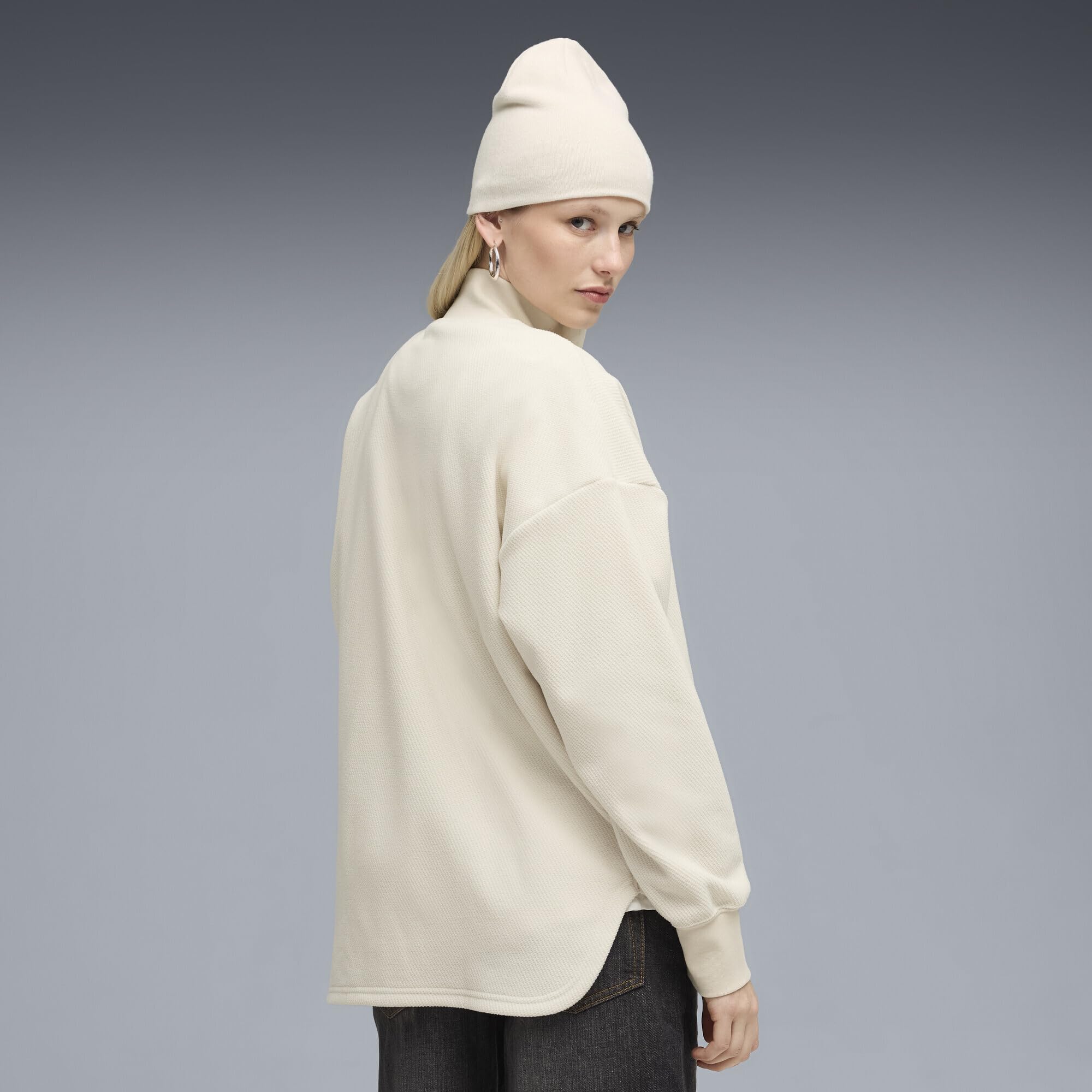 PUMA Her - Sudadera Extragrande con Media Cremallera para Invierno