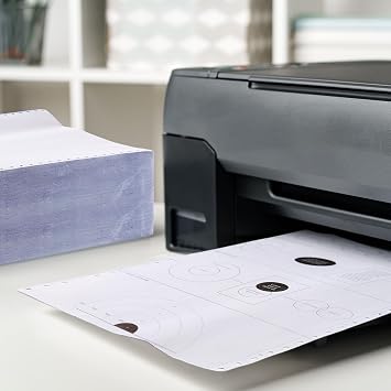 Watersay 9.5 x 11 Continuous Feed Computer Paper Fanfold for Dot Matrix Printers Continuous Computer Paper Left and Right Perforated 800 Sheets 3 Part White/Pink/Yellow for Receipts, Invoices