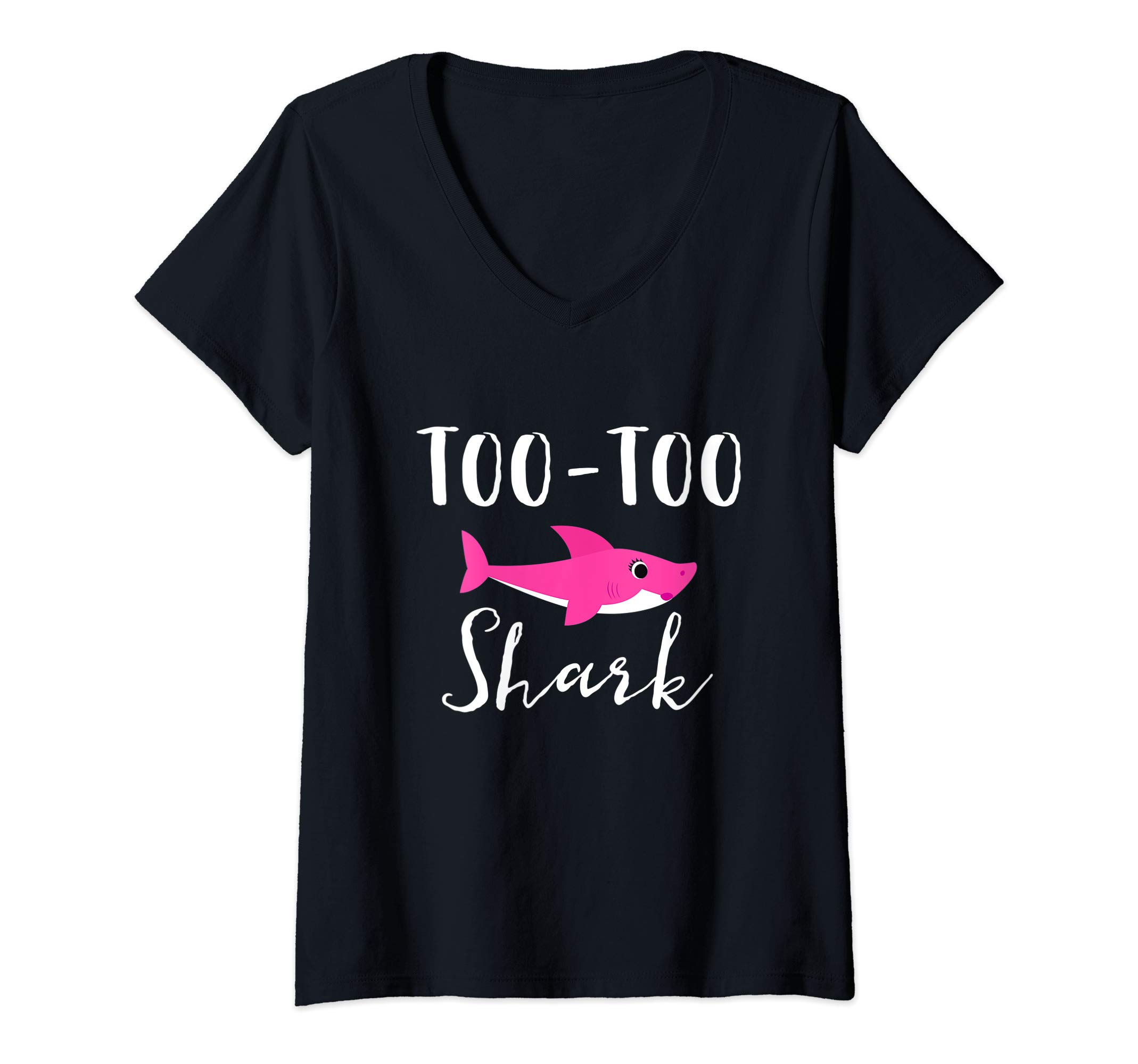 Womens Too-Too Shark V-Neck T-Shirt