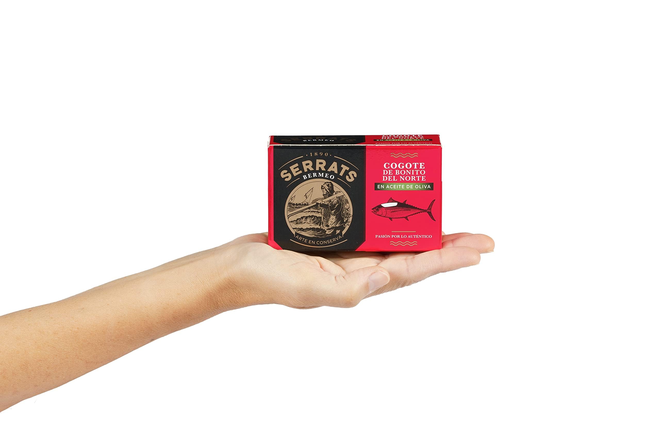 CONSERVAS SERRATS - Nuca di Tonno Bianco del Cantabrico in Olio d'Oliva - 12 Lattine x 115g (Totale: 1380g) - Parte Superiore del Lombo - Texture Morbida - Lavorazione Artigianale Tradizionale