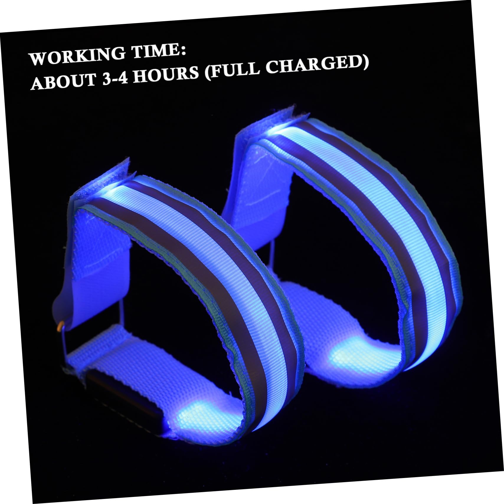 BESPORTBLE Bracelets Lumineux pour Feux De Circulation À LED 2 Pièces Brassard pour Course Nocturne Rechargeable avec Électronique LED