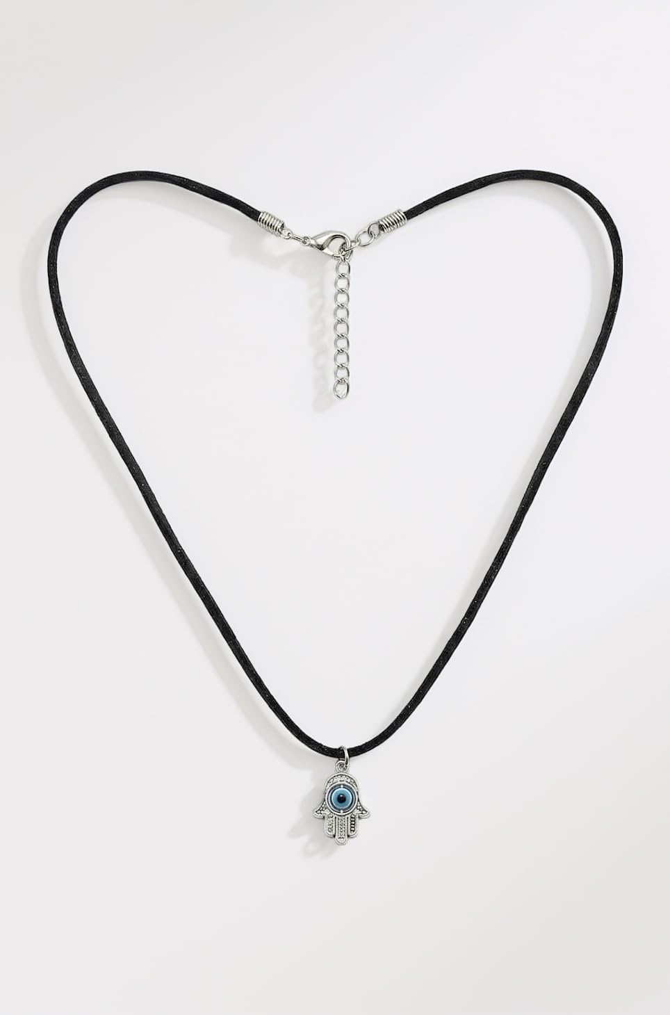 Fatima Evil Eye Pendant Korean Velvet Cotton Rope Necklace Chain Jewelry for women and Girls