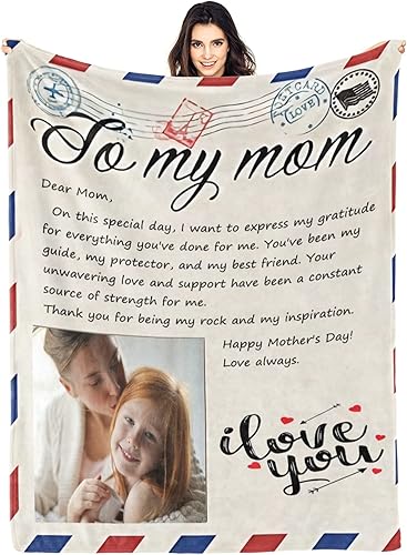 Miniatura 1 de REMEK Manta de franela personalizable para mamá, regalo único para el día de la madre, cumpleaños