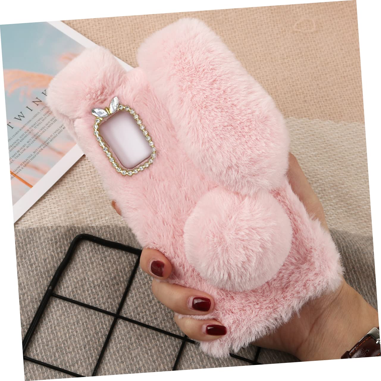 jojofuny 3pezzi Custodia Telefonica Morbida Forma Di Coniglio Per g Stylus Protezione Antisfregamento Peluche Tpu Copertura Fluffy Per Smartphone Accessorio Elegante e Resistente Per Ogni