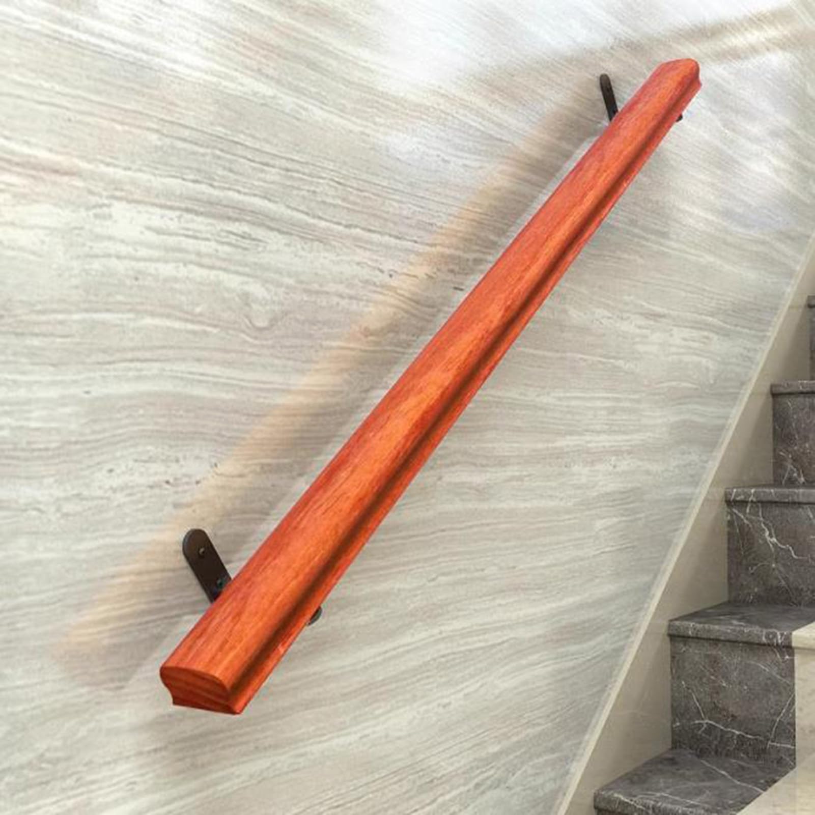 Barre d'appui en bois 220 cm pour escalier et couloir de maison