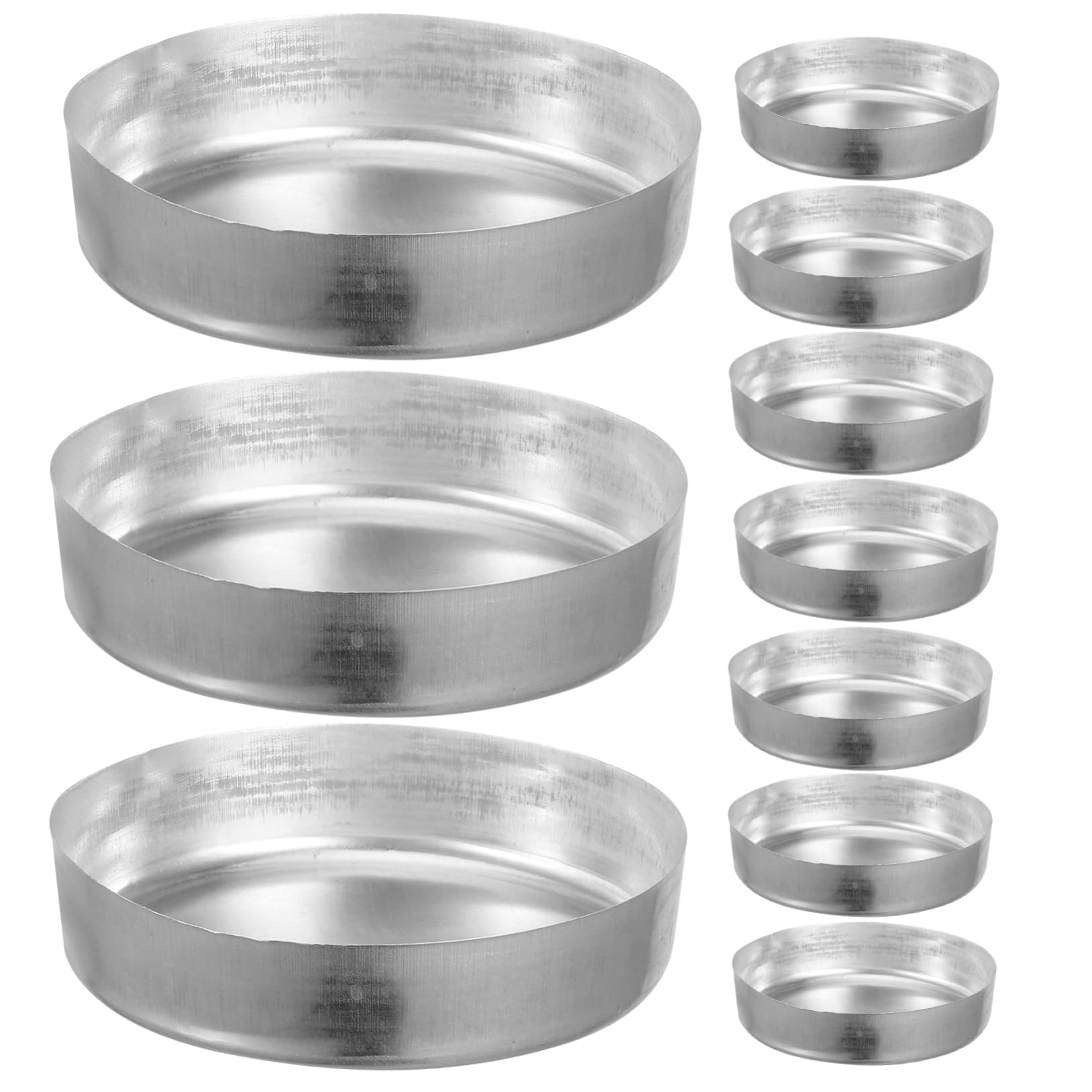 MAGICLULU 5 Sätze Wiegeschale Proben Boote Wiegen Pulver Messung Für Tabletts Waagschale Ablagefächer Wiegebehälter Wägeschalen Laborausrüstung Aluminium Silver 10 Stück * 5