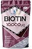 Biotin Hair Growth Supplement | 1 Year Supply | 10,000mcg Per Tablet | 365 Vegan Tablets | Hair Skin & Nails Vitamins for Women & Men | High Absorption D-Biotin | Hair Growth Vitamins | UK Made