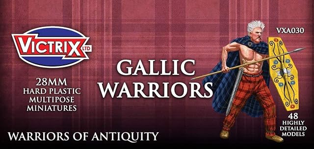 Victrix VXA030 - Ancient Gallic Warriors - 48 Figure Set - 28mm Plastic Miniatures - Warrior of Antiquity