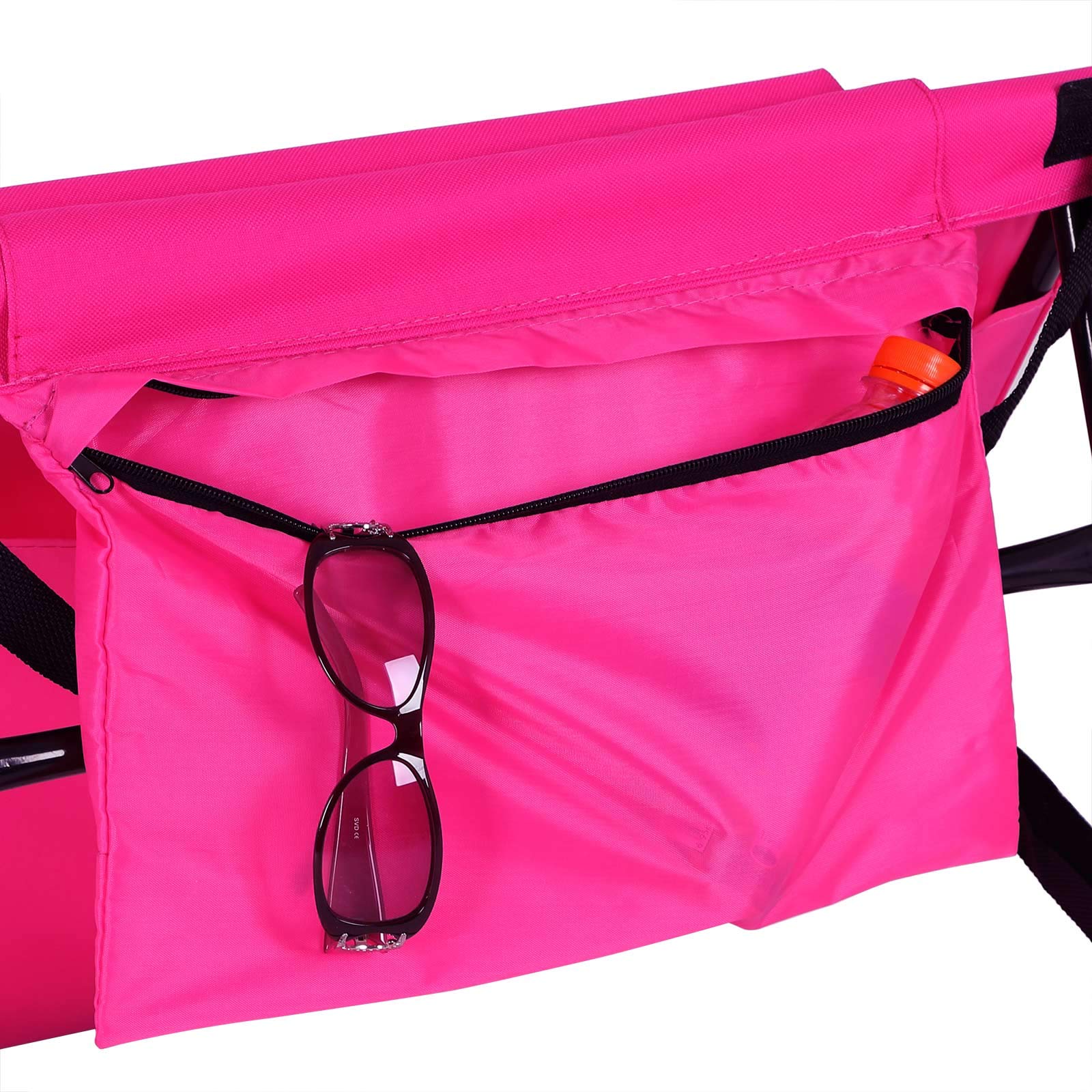 Detex 2er Set Strandmatte mit Rückenlehne Gepolstert Klappbar Sonnenliege Pink