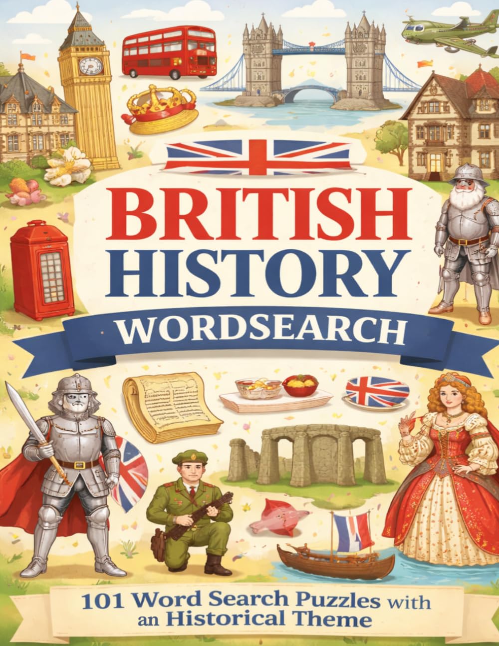 British History Wordsearch: 101 Word Search Puzzles with an Historical Theme | Great aid to relaxation for busy seniors