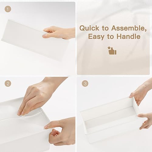 Miniatura 7 de Criusia Organizador de cajones de ropa, paquete de 14 organizadores de aparador para ropa de bebé, ropa interior, calcetines, organizadores